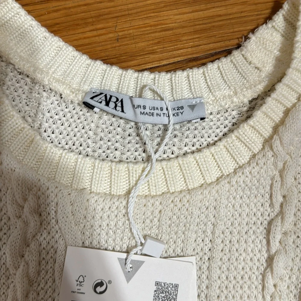 (NWT) ZARA - WOMEN’S CABLE KNIT DRESS - SIZE SMALL - Picture 5 of 7